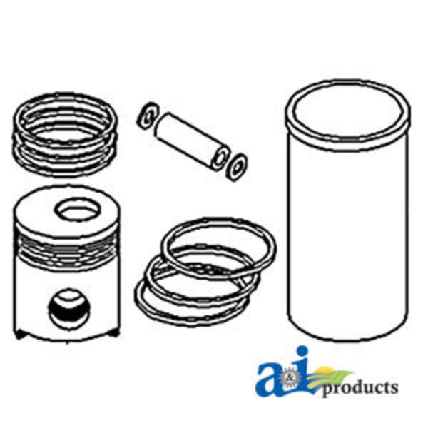 A & I Products Piston Liner Kit w/Stepped Head Piston 5.3" x5.3" x11.7" A-SK267